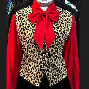 Vintage Karen Scott Cheetah Print Vest